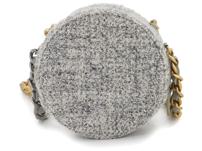 Borsa a spalla a catena Chanel 19 Round Clutch Marrone - vista 3