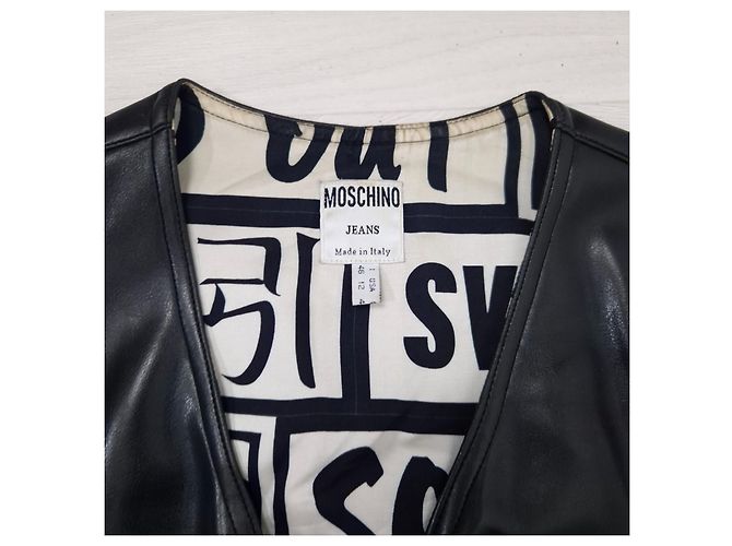 Chaleco de similpiel Moschino Jeans Negro - vista 2