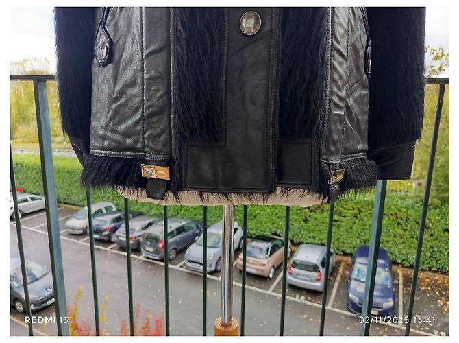 Dior Jacke aus schwarzem Lammleder - Ansicht 2