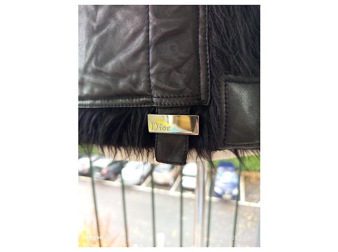 Dior Jacke aus schwarzem Lammleder - Ansicht 4