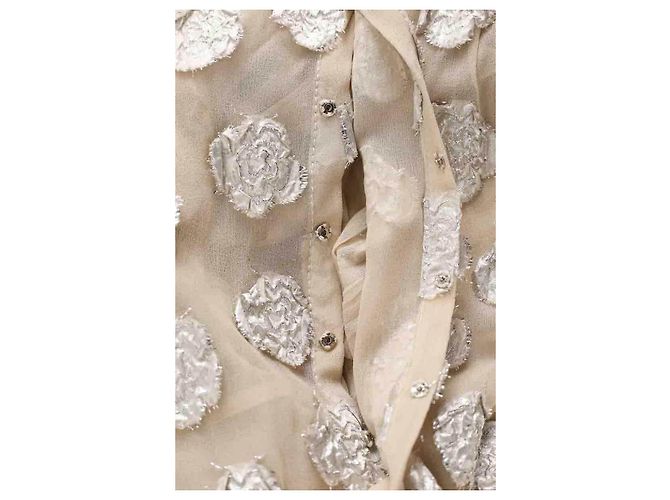 Louis Vuitton Ecru-farbene Pelzbluse Roh - Ansicht 6