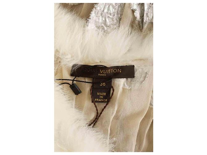Louis Vuitton Ecru-farbene Pelzbluse Roh - Ansicht 8
