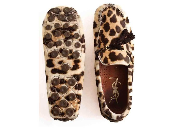 Saint Laurent Mocassini in pelle beige - vista 6