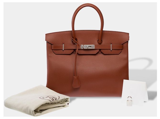 Hermès HERMES Birkin 35 Bag in Brown Leather - 103214 - view 2