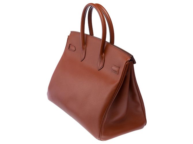 Hermès HERMES Birkin 35 Bag in Brown Leather - 103214 - view 6