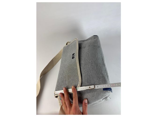 Comme Des Garcons Vintage Comme Des Garçons Wool Canvas Bag Grey White Navy Gris - vue 12