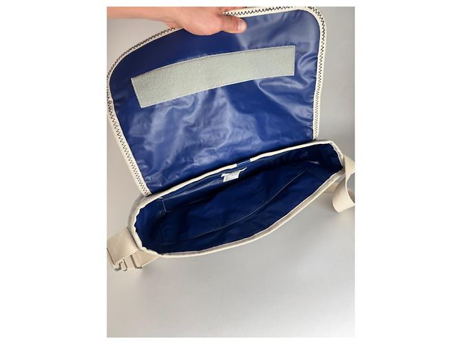 Comme Des Garcons Vintage Comme Des Garçons Wool Canvas Bag Grey White Navy Gris - vue 3