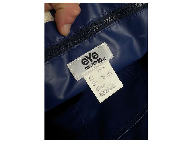 Comme Des Garcons Vintage Comme Des Garçons Wool Canvas Bag Grey White Navy Gris - vue 4