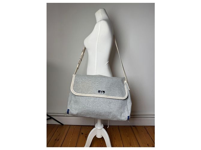 Comme Des Garcons Vintage Comme Des Garçons Wool Canvas Bag Grey White Navy Gris - vue 5