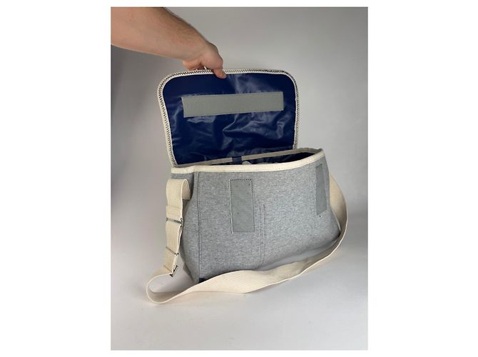Comme Des Garcons Vintage Comme Des Garçons Wool Canvas Bag Grey White Navy Gris - vue 6