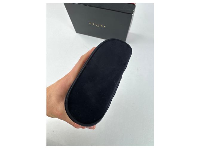 Céline Bolso Mini de Lona Vintage Celine Paris Negro - vista 6