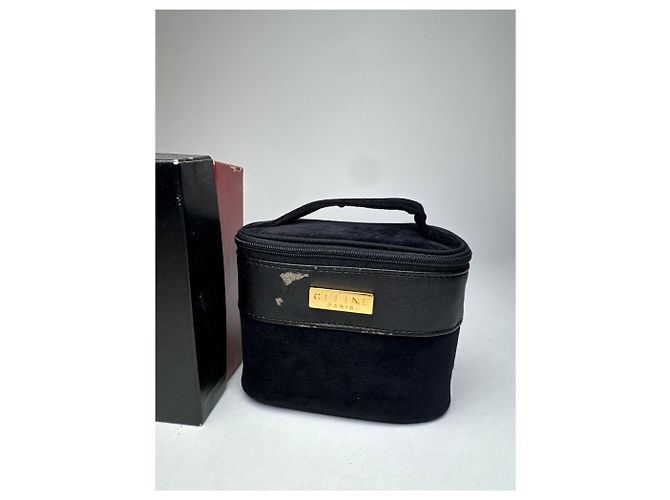 Céline Bolso Mini de Lona Vintage Celine Paris Negro - vista 7