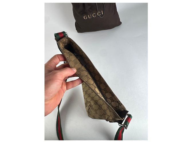Vintage Gucci Multiway Monogram Bag Beige Brown - view 3