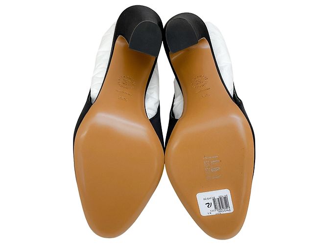 Pumps Slingback in Satin Nero Alexandre Vauthier con Punta Dorata - vista 8