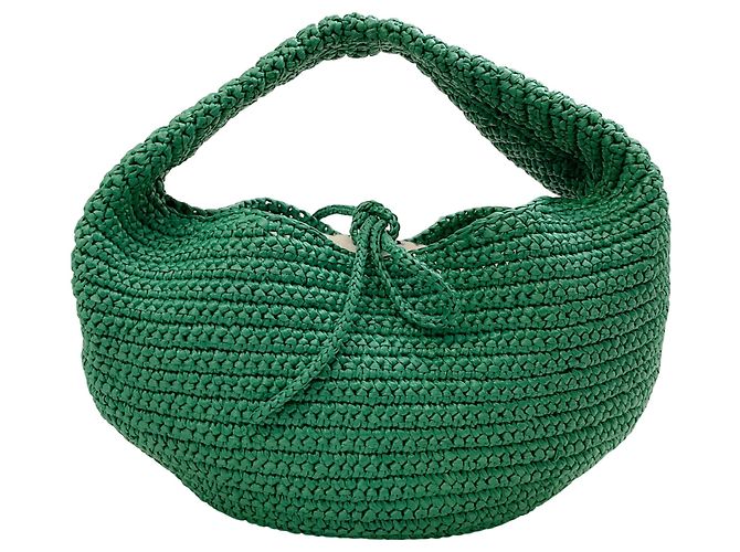 Khaite Green Raffia Medium Olivia Hobo Bag - view 3