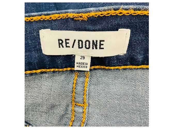 Re/Done Jeans a vita alta blu sbiadito anni '90 - vista 4