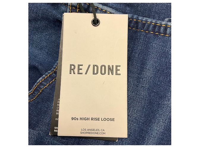 Re/Done Jeans a vita alta blu sbiadito anni '90 - vista 5