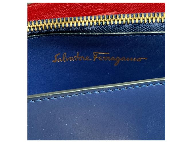Borsa Marlene in pelle cobalto di Salvatore Ferragamo Blu - vista 10