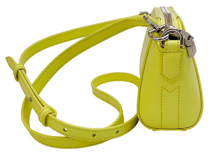 Borsa a tracolla Antigona Nano in pelle gialla acida di Givenchy Giallo - vista 2
