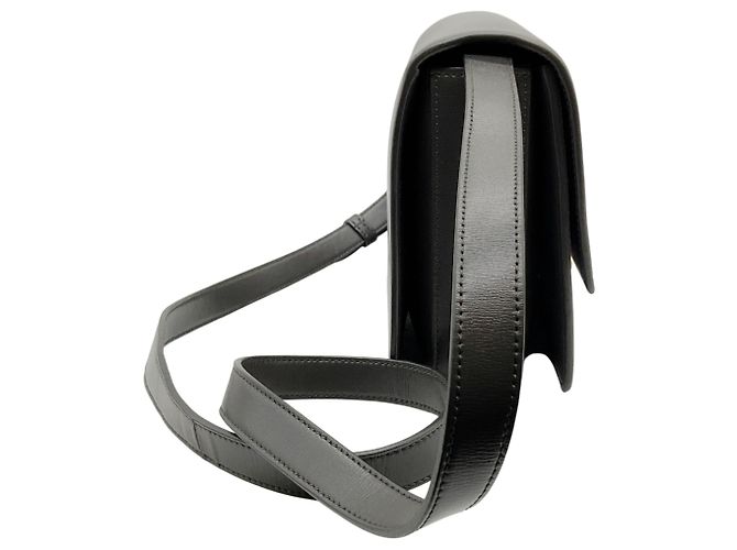 Saint Laurent Graue Leder-/Wildleder-Bellachasse Mittel Schultertasche - Ansicht 2