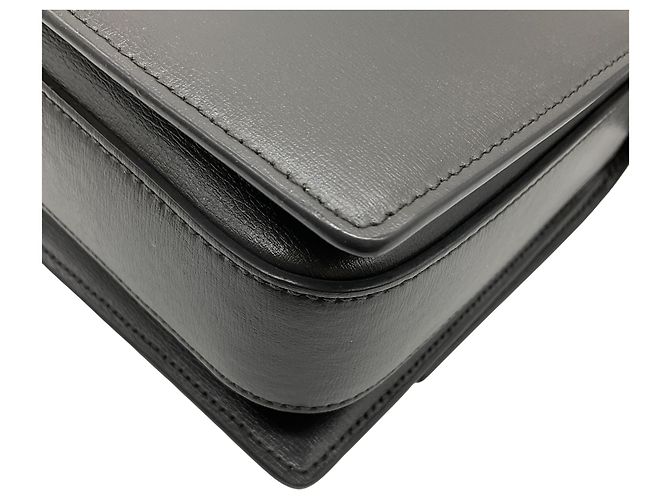Saint Laurent Graue Leder-/Wildleder-Bellachasse Mittel Schultertasche - Ansicht 7