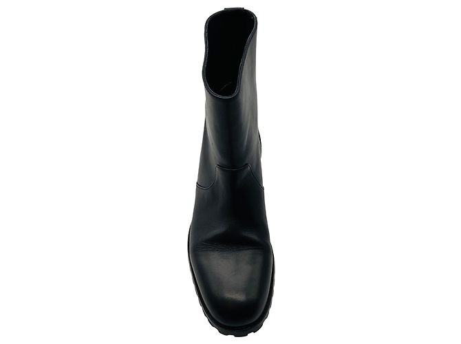 Botas de tornozelo de couro preto Manolo Blahnik - vista 4