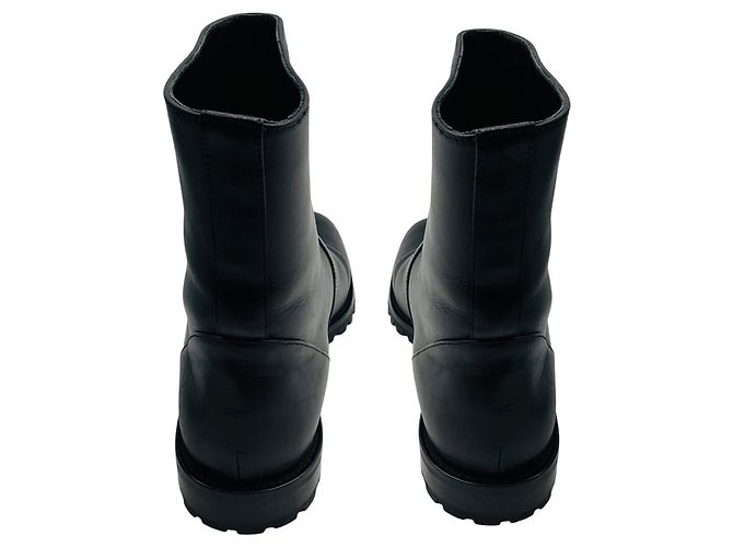 Botas de tornozelo de couro preto Manolo Blahnik - vista 6