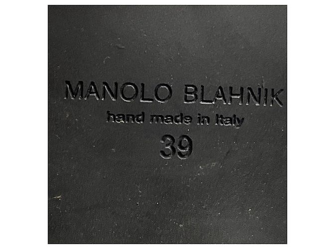 Botas de tornozelo de couro preto Manolo Blahnik - vista 8