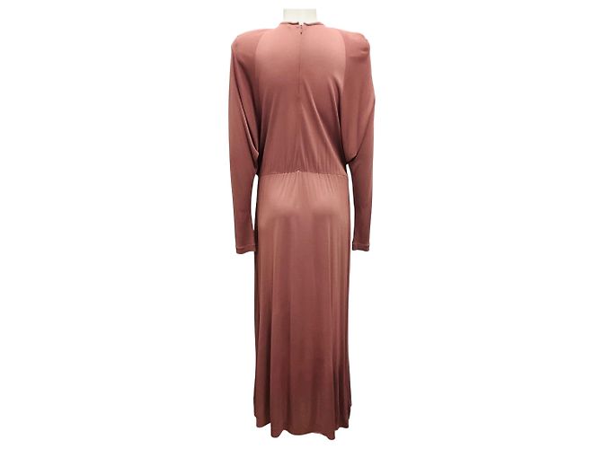 Vestido Maxi de Jersey Malva Bottega Veneta Rosa - vista 3
