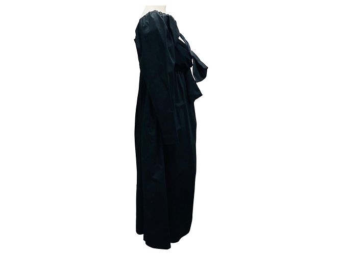 Maje Schwarzes Valentina Midi-Kleid mit Schleife Aje - Ansicht 2