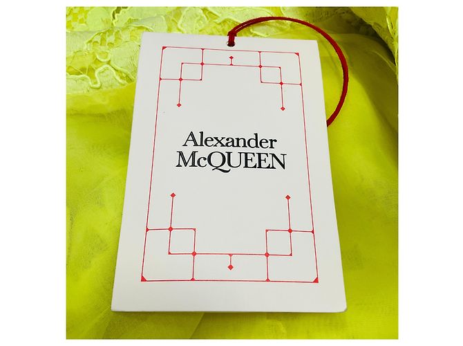 Chaqueta de encaje floral amarillo ácido Alexander McQueen - vista 6