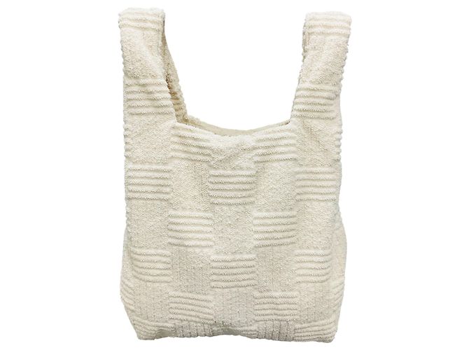 Borsa tote in spugna avorio Bottega Veneta Beige - vista 3
