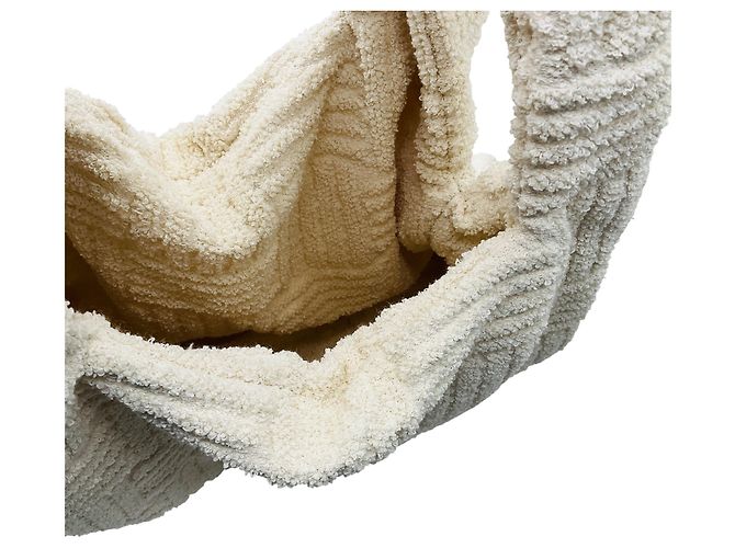Borsa tote in spugna avorio Bottega Veneta Beige - vista 7