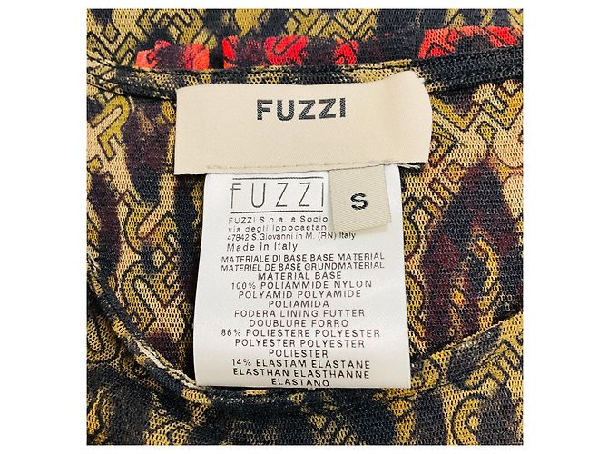Fuzzi Red Multi Leopard Printed Tiered Mesh Dress Multiple colors - view 4