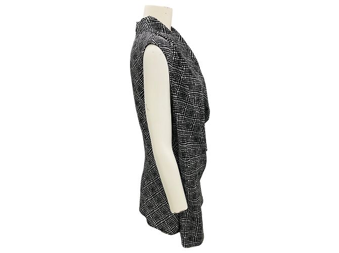 Autre Marque Top de seda sin mangas estampado en negro / blanco de St. John Couture - vista 2