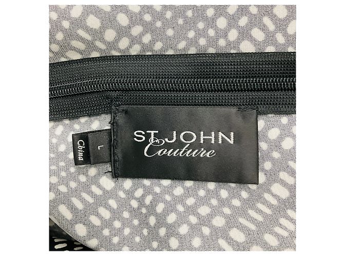 Autre Marque Top de seda sin mangas estampado en negro / blanco de St. John Couture - vista 4