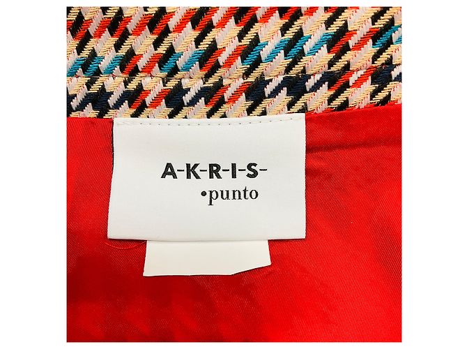 Tan Multi Houndstooth Rock von Akris Punto - Ansicht 4