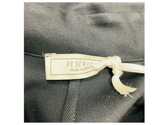 Abito midi con bottoni frontali decorato con perline Monili Peserico in blu navy - vista 4