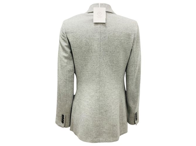 Blazer de lã e cashmere cinza pedra Peserico - vista 3