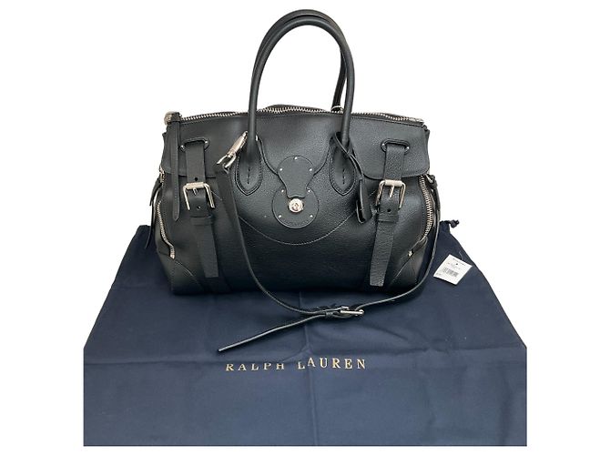 Borsa Soft Ricky 33 in pelle nera Ralph Lauren Nero - vista 11