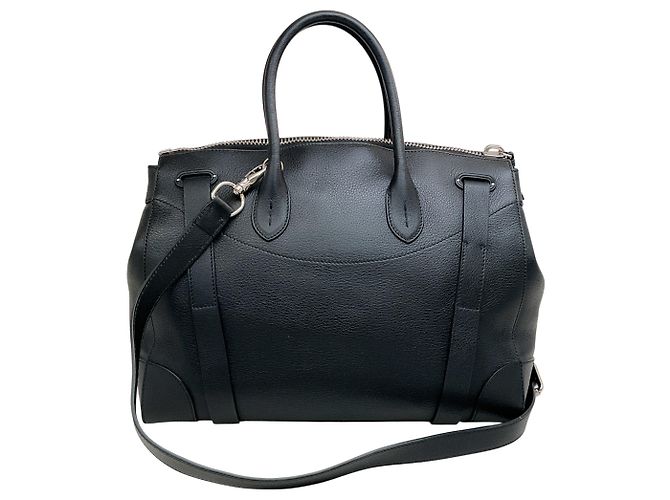 Borsa Soft Ricky 33 in pelle nera Ralph Lauren Nero - vista 3