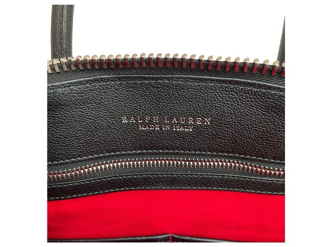 Borsa Soft Ricky 33 in pelle nera Ralph Lauren Nero - vista 9