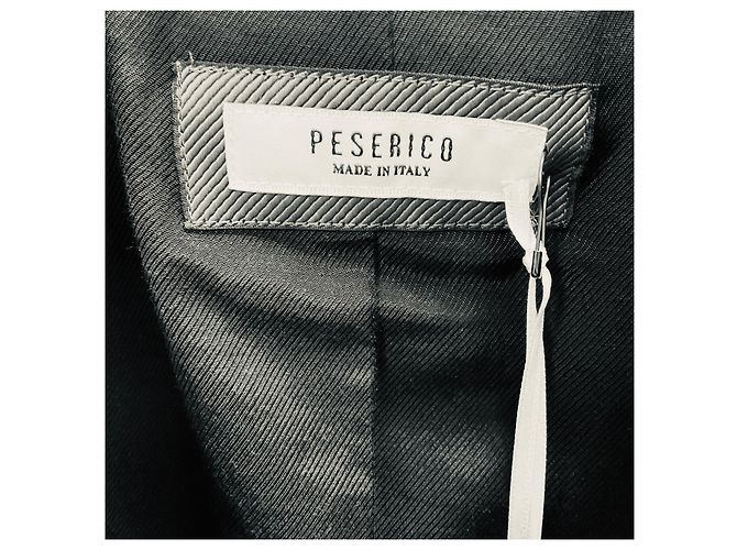 Peserico Charcoal Grey Double Breasted Wool Blazer - view 4