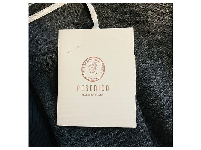 Peserico Charcoal Grey Double Breasted Wool Blazer - view 5