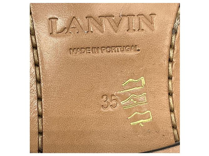 Scarpe Derby in pelle blu navy con cinturini di Lanvin - vista 8