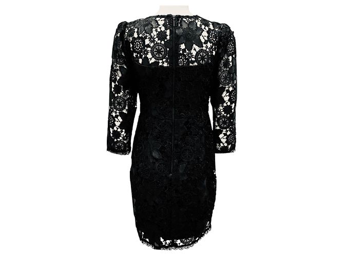Schwarzes Spitzen-Cocktailkleid von Nanette Lepore - Ansicht 3