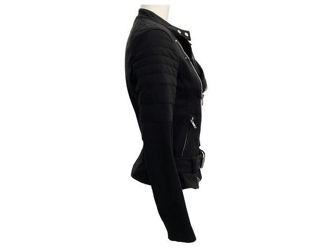 Schwarze Baumwoll-Motorradjacke 3.1 Phillip Lim - Ansicht 2