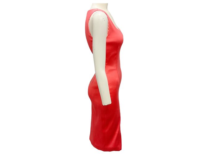 Vestido Tank de Scuba Coral Prabal Gurung Rosa - vista 2