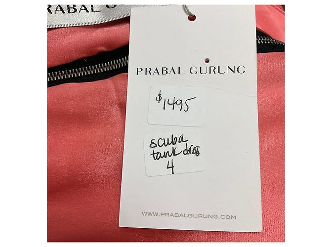 Vestido Tank de Scuba Coral Prabal Gurung Rosa - vista 6