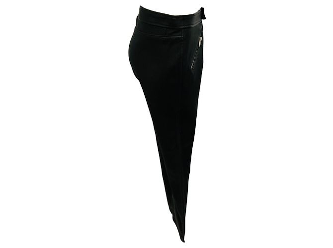Pantalones de cuero negro con bolsillo con cremallera Coach - vista 2